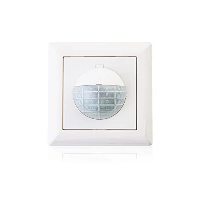 Afbeelding van HUBER Motion 15R PIR bewegingsmelder 190 voor binnen, inbouwbewegingsmelder, bewegingssensor met schakelaar, ook schakelaarseries [55 x 55 mm], 3 draads technologie relaisuitgang