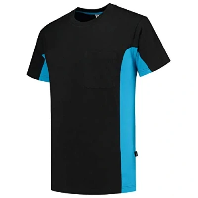 Afbeelding van Tricorp T Shirt Workwear 102002 190gr Zwart/Turquoise Maat 5XL