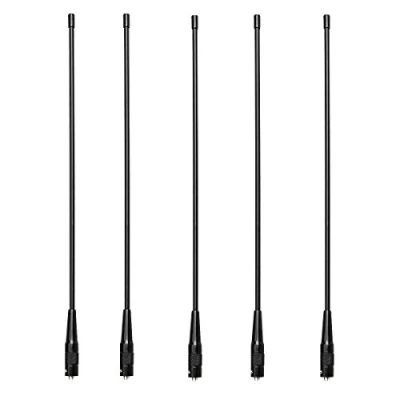 Afbeelding van Retevis RHD771 Walkietalkie antenne, SMAF Elite 15,4 inch dual band UHF/VHF, compatibel met radio RT7 RT5 RT5R Baofeng BF 888S UV 5R 5RA 5RB 5RC antenne (5 stuks)