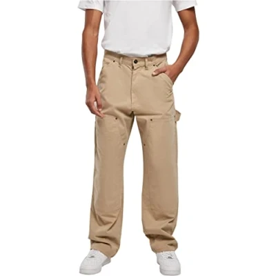 Afbeelding van Urban Classics Double KNEE Carpenter Broek, Heren, Maat: 32, Unionbeige