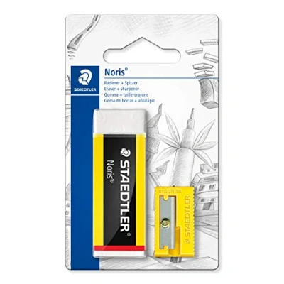 Afbeelding van STAEDTLER 526 N S1BK Noris Gum &amp; Single Hole Sharpener (Pack van 2 stuks)