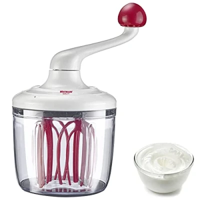 Afbeelding van Westmark handmixer, zonder stroom, vulvolume: 1 l, kunststof, Rührblitz, transparant/wit/rood, 30702260