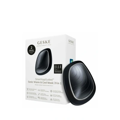 Afbeelding van GESKE SmartAppGuided™ Sonic Warm &amp; Cool Mask 9 in 1 Beauty LED gezichtsmasker Volledig spectrum en roodlichttherapie Warmte Koeling Verhoogde inname van gezichtsverzorging