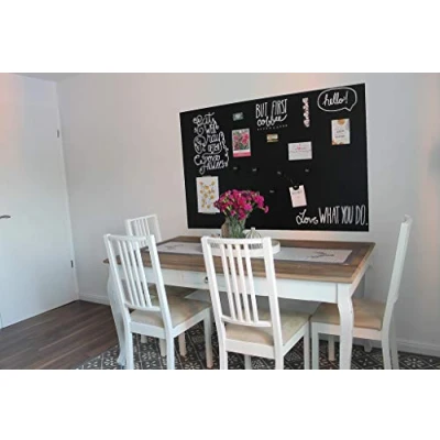 Afbeelding van Tafelfolie, 40 maten, top prijs prestatie, beschrijfbaar, afwisbaar, magnetisch, krijtbord magneetfolie zelfklevend, magneetwand memoboard tafelkalender (1A folie sample)