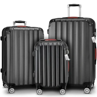 Afbeelding van MONZANA 3 delige Hardcase Kofferset Koffer M L XL Handbagage Zwart