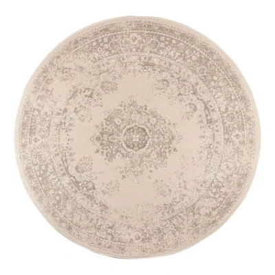 Afbeelding van Interieur05 Rond Vintage Vloerkleed Keshan zand/beige 160 Ã ̃