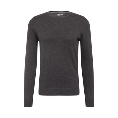 Afbeelding van TOM Tailor Basic CREW NECK Trui, Heren, Maat: 3XL, Black grey melange