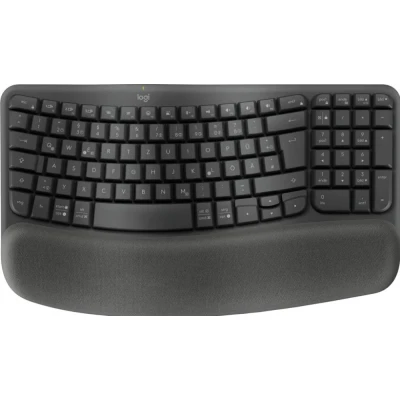 Afbeelding van Logitech Wave Keys draadloos ergonomisch toetsenbord Grafiet, Duitse QWERTZ indeling