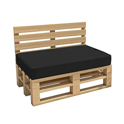 Afbeelding van Chilly Pilley Palletkussen Tuinkussen Waterdicht Binnen Buiten Wasbaar Afneembaar Zitkussen Rugkussen (Zitkussen 120x60x15, Zwart)