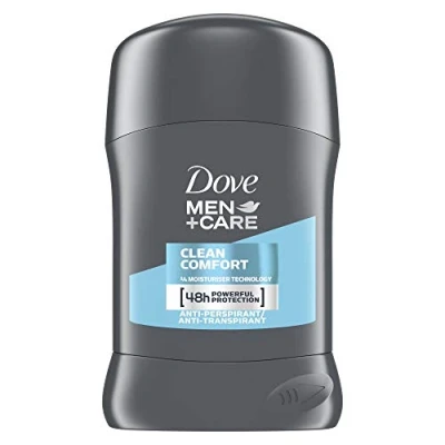 Afbeelding van Dove for Men Plus Care Clean Comfort Stick anti transpirant/deodorant, 50 ml, verpakking van 6