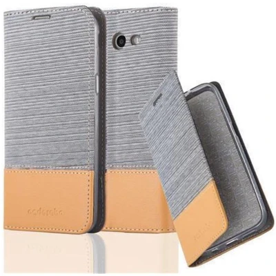 Afbeelding van Cadorabo Hoesje geschikt voor Samsung Galaxy J5 2017 US Version in LICHTGRIJS BRUIN Beschermhoes met magnetische sluiting, standfunctie en kaartvakje Book Case Cover Etui