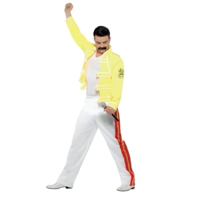 Afbeelding van Smiffys Queen Freddie Mercury Kostuum M Geel/Wit