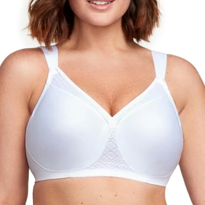 Afbeelding van Glamorise Dames schouderzachte T shirt beha Full Coverage beha, wit, 95H