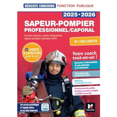 Afbeelding van Réussite Concours Sapeur pompier professionnel/caporal 2025 2026 Préparation complète