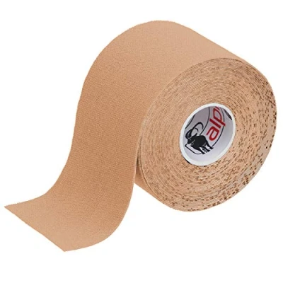 Afbeelding van ALPIDEX Kinesiologie Tape 1/3/ 6/12 rollen Veel kleuren 5 m x cm Toepassingsfolder Elastisch Waterdicht Huidvriendelijk Fysio Spier Set, Kleur:Beige, Aantal stuks:1 rol