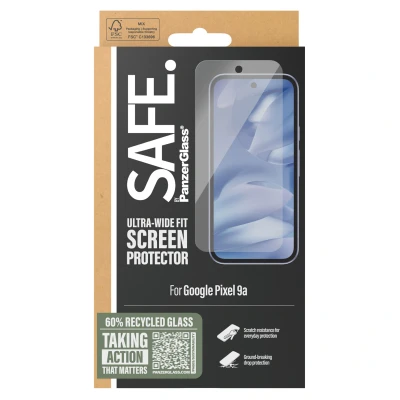 Afbeelding van Screenprotector Google Pixel 9a: Safe by PanzerGlass Ultra Wide Fit