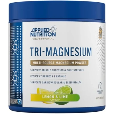 Afbeelding van Applied Nutrition Tri Magnesium Lemon &amp; Lime 50 servings poeder Bisglycinate Bisglycinaat Taurate Tauraat Citrate Citraat