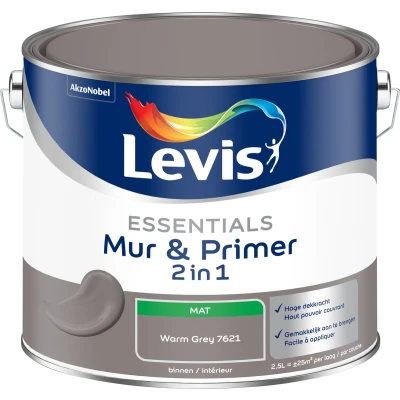 Afbeelding van Levis Essentials Mur &amp; Primer Warm Grey 7621 2,5 L