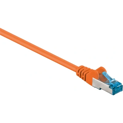 Afbeelding van S/FTP CAT6a 10 Gigabit netwerkkabel / oranje LSZH 7,5 meter