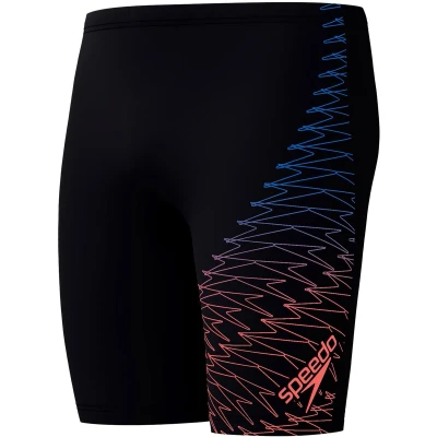 Afbeelding van Speedo Medley Logo Jammer voor heren, zwart/neon koraal, 32
