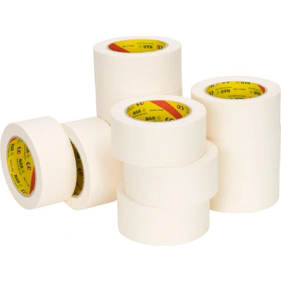 Afbeelding van Pvc tape (nar) wit 50 mm x 66 meter 6 stuks