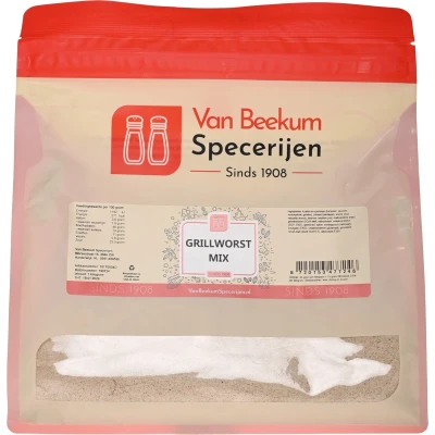 Afbeelding van Van Beekum Specerijen Grillworst Mix 1 kilo (hersluitbare stazak)
