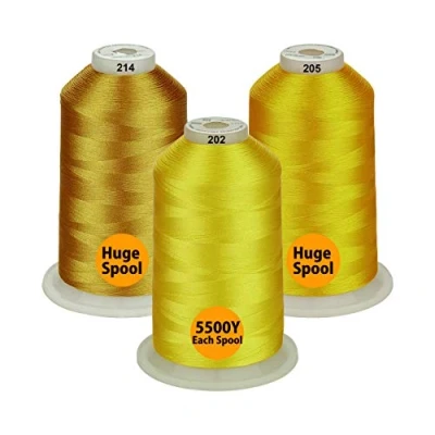 Afbeelding van Simthread Polyester borduurmachine voor alle doeleinden draad enorme spoel 5000M 5500Y het naaien van borduurmachines 3 gouden serie