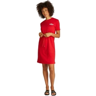 Afbeelding van Tommy Hilfiger Jerseyjurk, Dames, Maat: XXL, Primary red