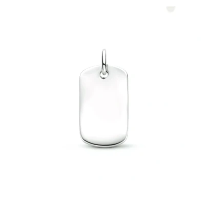 Afbeelding van zilver gerhodineerd graveerhanger 1334228