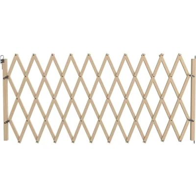 Afbeelding van Veiligheidshek , deurhek harmonica Hout 60 &lt; &gt; 230cm voor dieren