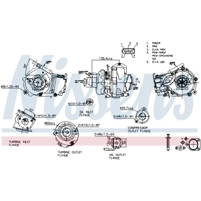 Afbeelding van Turbocharger NISSENS 93502