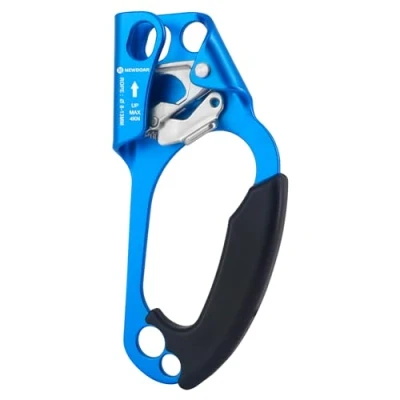 Afbeelding van NewDoar UIAA &amp; CE gecertificeerde handklimklem kabelklem ascension klimboom boomverzorger abseilen uitrusting voor 8 13 mm touw rechter hand blauw