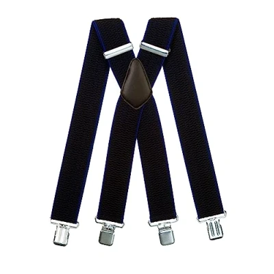 Afbeelding van Olata Extra Brede X Vorm Bretels met Dikke Stof 5 cm. Rood (Zilveren Clips)