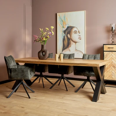 Afbeelding van Eetkamertafel Sanne mangohout Eettafel 300 cm