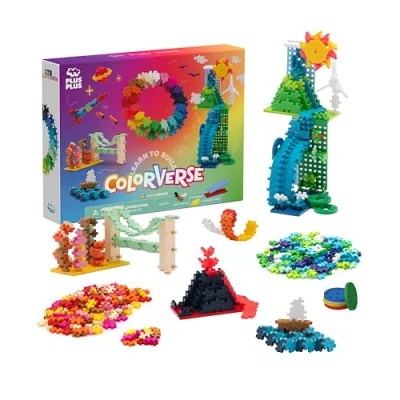 Afbeelding van Plus Learn to Build, Colorverse Superset, 1000 delen, bouwstenen, bouwen, ontwikkelend speelgoed voor kinderen, STEM, STEAM, gemaakt in Denemarken