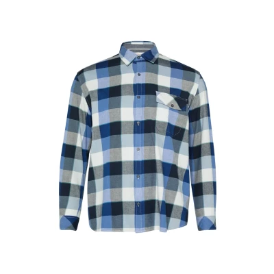 Afbeelding van s.Oliver Kariertes MIT Artwork Overhemd, Heren, Maat: 4XL, Royalblau