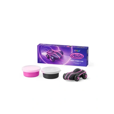 Afbeelding van Hey clay boetseerklei motors pink cyber car