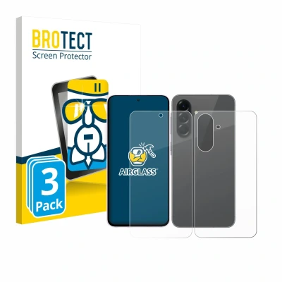 Afbeelding van BROTECT Screenprotector voor Samsung Galaxy A56 5G Enterprise Edition (Voor+Achter) Folie Beschermfolie Beschermglas transparant (3 Stuks)