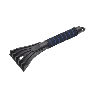 Afbeelding van ToM PaR IJskrabber Auto Schraper Ruitenkrabber Voor een dun laagje ijs en vorst Ergonomisch Warme Soft Touch Handgreep Krasbestendig Temperatuurbestendig Lengte: 30 cm Blauw