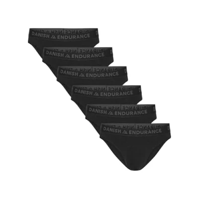Afbeelding van DANISH ENDURANCE Bamboe Viscose Slips Klassiek Ondergoed voor Heren 6 pack Zwart 4XL