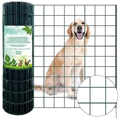 Afbeelding van Amagabeli 1,2 m x 20 draadhek, tuinhek, groene maaswijdte 100 mm, draadgaas, rol konijnengaas, bosbouwhek, draadomheining, draadomheining
