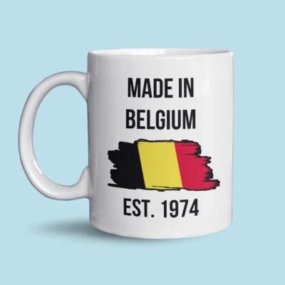 Afbeelding van NietMokken.be Grappige Mok I’d Rather Be in Belgium Leuk als Cadeau Aan Beide Zijden Bedrukt Vaatwasser en Magnetronbestendig Keramische tas/beker 325ml