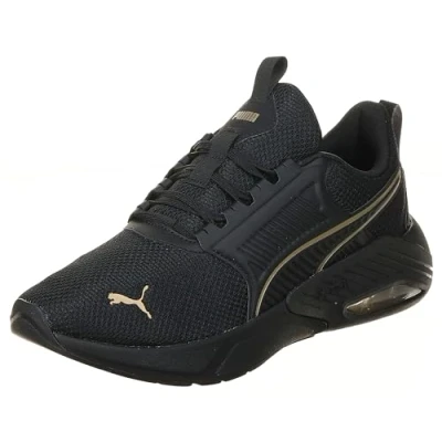 Afbeelding van Puma Xcell NOVA Unisex Trainingsschoen blackgold, Maat: 37.5, Black gold Imitatieleer/ textiel