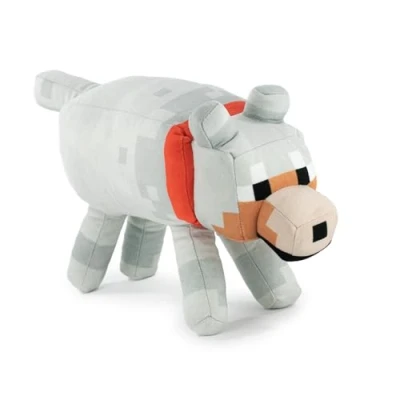 Afbeelding van Barrado Pluche figuren Enderman, lama, ocelot, varken, Steve, Alex, Creeper, Wolf verschillende maten afhankelijk van het model Super Soft kwaliteit (Wolf)