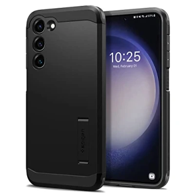 Afbeelding van Samsung Galaxy S23 Plus Hoesje Kunststof Spigen Hardcase/Backcover Zwart Telefoonhoesje Shockproof/Valbescherming