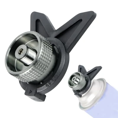 Afbeelding van Gasflesadapter met standaard, gaspatronenadapter, gaspatroon adapter voor campingkooktoestel, gaspatroon, gemakkelijk te dragen, adapter, 1 stuks.
