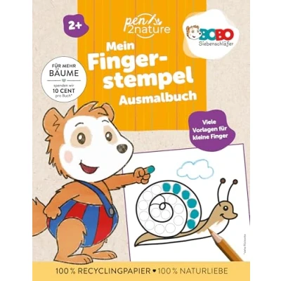 Afbeelding van Bobo Siebenschläfer Mein Fingerstempel Ausmalbuch: Kreative Beschäftigung: Stempeln und Malen für Kinder ab 2 Jahren