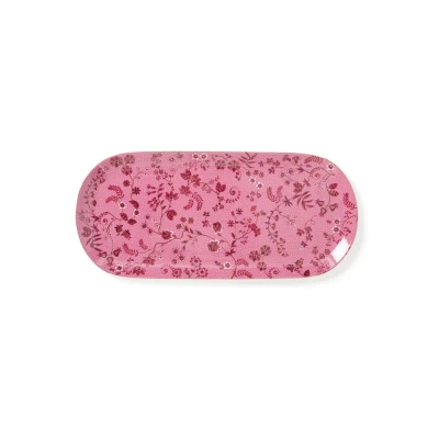 Afbeelding van Pip Studio Jolie Pink Serveerschaal of Cakeschaal 33.3x15.5cm Porselein Roze Schaal Bloemen