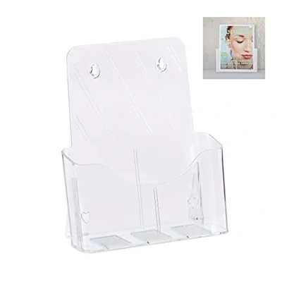 Afbeelding van Relaxdays folderhouder a4 brochurehouder folderstandaard flyerhouder transparant