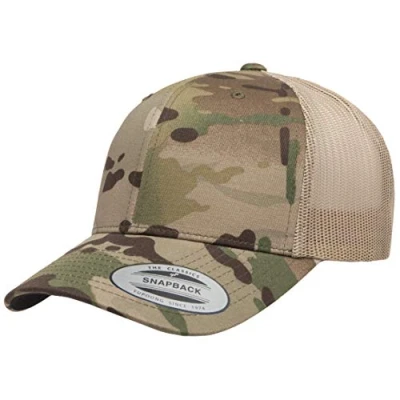 Afbeelding van Yupoong Classics Retro Trucker Cap met zes panelen 6606, Kaki, Eén Maat